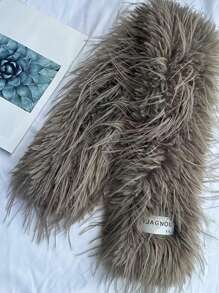 1pc Women's Long Soft Warm Scarf, Solid Color Casual Street Style, Polyester Fiber, Autumn/Winter - Multicolor - View 4