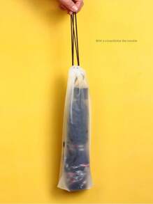 1/3/5/10pcs Plastic Bag Matte Translucent Umbrella Storage Bag, Reusable, Portable Umbrella Drawstring, Storage Set, Home Storage Organizer, Simple Waterproof Umbrella Bag, Multifunctional Storage Bag, Multifunctional Storage Bag Mouse Pad Packing Bag, Swimsuit Opaque Bra Underwear Drawstring Bag Summer Cooling,Beach,Travel