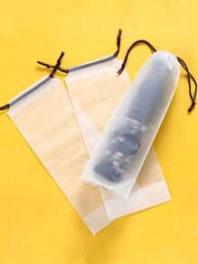 1/3/5/10pcs Plastic Bag Matte Translucent Umbrella Storage Bag, Reusable, Portable Umbrella Drawstring, Storage Set, Home Storage Organizer, Simple Waterproof Umbrella Bag, Multifunctional Storage Bag, Multifunctional Storage Bag Mouse Pad Packing Bag, Swimsuit Opaque Bra Underwear Drawstring Bag Summer Cooling,Beach,Travel