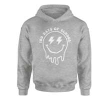 Melting Smile Face 100 Days Of School Youth-Sized Hoodie - 紮染太平洋 - 查看 3