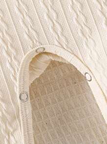 3 Stücke Set Baby Mädchen Lässig Outfit Einfarbig mit Accessoires - Mütze, Langarm-Jumpsuit mit Füßen