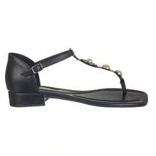 Women's Stone Heel Sandal - màu đen - Xem 1