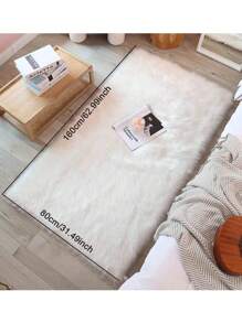 Tapis en fausse fourrure lavable, tapis moelleux pour salon, coureur de tapis, tapis shaggy pour chambre d\"enfants et salon, tapis moelleux en peluche pour la décoration de chambre à coucher, tapis en fourrure de mouton pour chambre à coucher esthétique