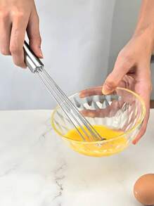 1 件不锈钢球搅拌器，金属丝打蛋器手动搅拌器搅拌器套装厨房搅拌器，打蛋器厨房搅拌工具和卫生搅拌烹饪工具玻璃珠设计烘焙用具，不锈钢搅拌器，适用于混合配料和酱汁，厨房烹饪，搅拌，搅拌，搅拌 - 銀色 - 查看 5