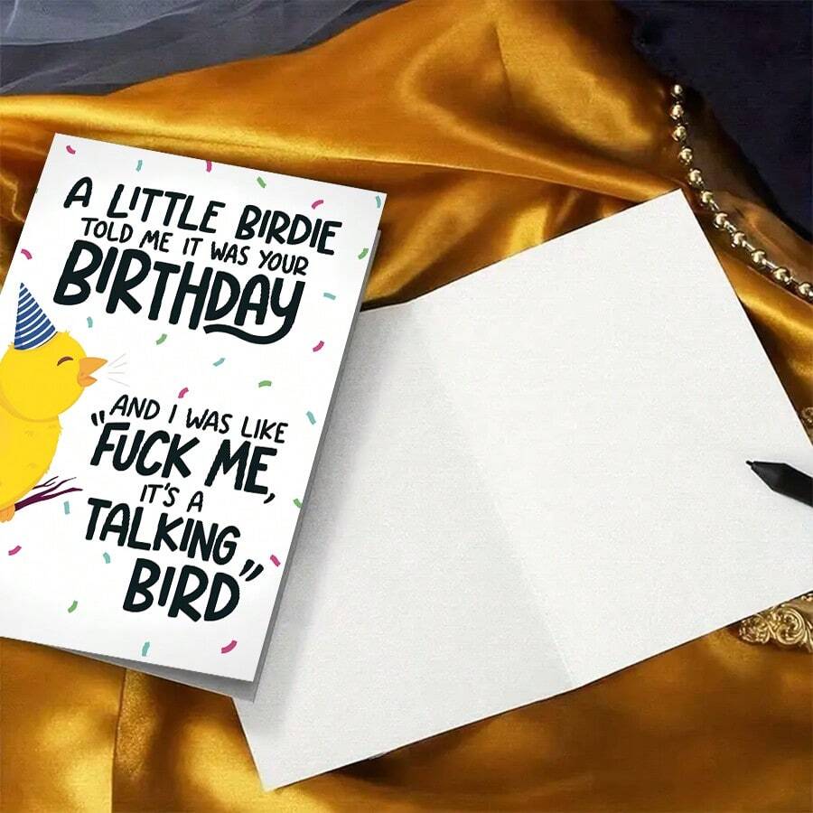 1pc Little Bird Tells Me This Is Your Birthday Card For Him, Her 21,30