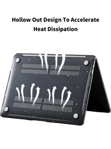 Case Compatible With MacBook , Sturdy Protective Plastic Hard Shell Cover Fit Retina Display Touch ID. (Sparkly Black)