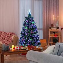 6 Ft Pre-Lit Artificial Christmas Tree Fiber Optic With Multi-Color LED Lights - 1 - View 3