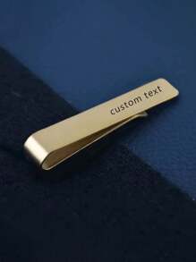 1 pieza Clip de corbata personalizado con nombre, Gemelos de acero inoxidable con letra personalizada, Broche de solapa para boda, Accesorio de moda de caballero, Regalo para hombre, Estilo sencillo, Oro, Plata, Elegante, Colorido, Vintage, Sencillo, Unisex, Casual, Lindo, Personalizado, Único, Regalo ideal para él, Regalo ideal para ella, Ella, Novio, Novia, Papá, Mamá, Familia, Amigos, Para aniversarios, Para cumpleaños, Para graduación, Para baile de graduación, Para fiestas, Temporada de baile de graduación
