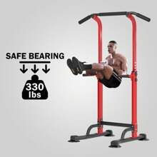 DlandHome Sport Power Tower, Pull-Up Bar Dip Station For Strength Training, Power Tower For Home Gym Fitness, Red - Đỏ - Xem 4