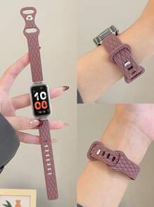 1 pièce Bracelet  et silicone 2-en-1 avec étui de protection transparent, convient pour la Série Band 10/9/8/7/6, Série Honor Band 9/7/6, Galaxy Fit 3, style décontracté et professionnel
