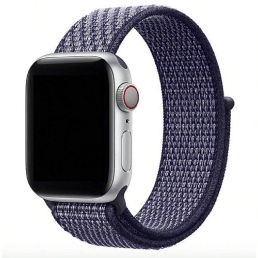 20mm Nylon Sport Loop Smartwatch Strap Compatible With Apple Watch Series - 藏蓝色 - 查看 1