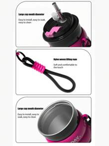 كوب قهوة جداري معزول بعازل حراري للسفر قطعة واحدة، كوب قهوة أمريكي للاستخدام في المكتب للعودة إلى المدرسة