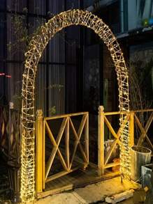 1pc Solar Rope Lights Outdoor Tube Lights, 5m 50Leds 10m 100 Leds String Lights,8 Modes Garden Rope Lights Decorative For Wedding Patio Porch Pool,Decorations Lights Outdoor(Warm Light/Colored Light) - Multicolor - View 5