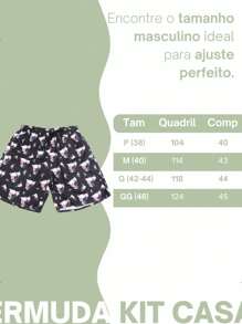 Kit Mozão Shorts Moda Praia 2 Peças Casal Bermudas Iguais Namorados Pijama Caveira Florida Estampado Estampa Casais