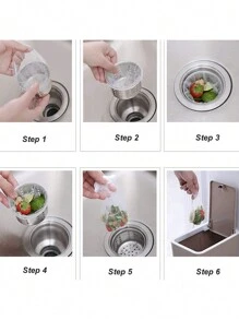 30/50/100/200pcs Kitchen Sink Strainer Bag, Disposable Mesh Sink Filter Bag, Sink Drain Protector Trap Bag For Collecting Kitchen Food Residue Garbage, Household & Cleaning Supplies - Sink Filter Bag - View 10