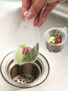 30/50/100/200pcs Kitchen Sink Strainer Bag, Disposable Mesh Sink Filter Bag, Sink Drain Protector Trap Bag For Collecting Kitchen Food Residue Garbage, Household & Cleaning Supplies - Sink Filter Bag - View 4