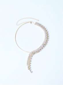 1 pieza Collar de lujo de cristal de rhinestone elegante, adecuado para accesorios de vestidos de novia, joyería de lujo para mujeres - Multicolor - Ver 12