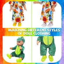 Nuevo juego de 18 pulgadas de accesorios para muñeca de la Chica Americana, sandalias, disfraz de verano de 43 cm para muñeca Xiufei, chanclas de varios colores para mascotas como gatos y perros, decoración, regalo para Navidad/Halloween/Pascua, zapatos de muñeca, zapatillas navideñas para niños, muñeca americana, ropa de muñeca, perro
