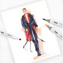 Skin Tone Markers,12/24/36 Flesh Colors Alcohol Based Art Markers Pens Set Dual Tips Brush & Broad For Professional Artists Drawing Sketch Illustrations Portrait Comics Anime Coloring Back To School