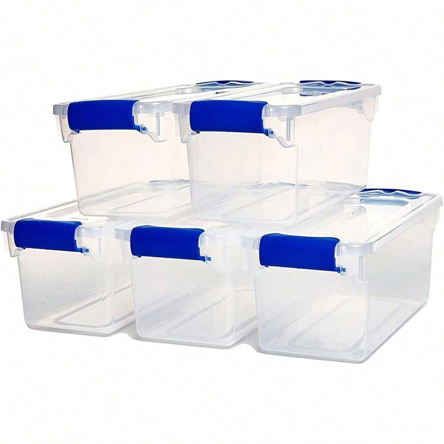 31Quart Clear Plastic Stackable Storage Bin With Lid Container Box