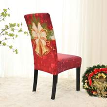 8 szt. pokrowców na krzesła z kokardą świąteczną, pokrowce na krzesła świąteczne, pokrowiec na oparcie krzesła świątecznego, rozciągliwy pokrowiec na siedzenie świąteczne, zmywalny pokrowiec na krzesło do jadalni, pokrowiec na przyjęcie świąteczne, pokrowce na krzesła świąteczne do jadalni, nadrukowane pokrowce na krzesła, dekoracje świąteczne, najnowsze rozciągliwe zdejmowane pokrowce na krzesła