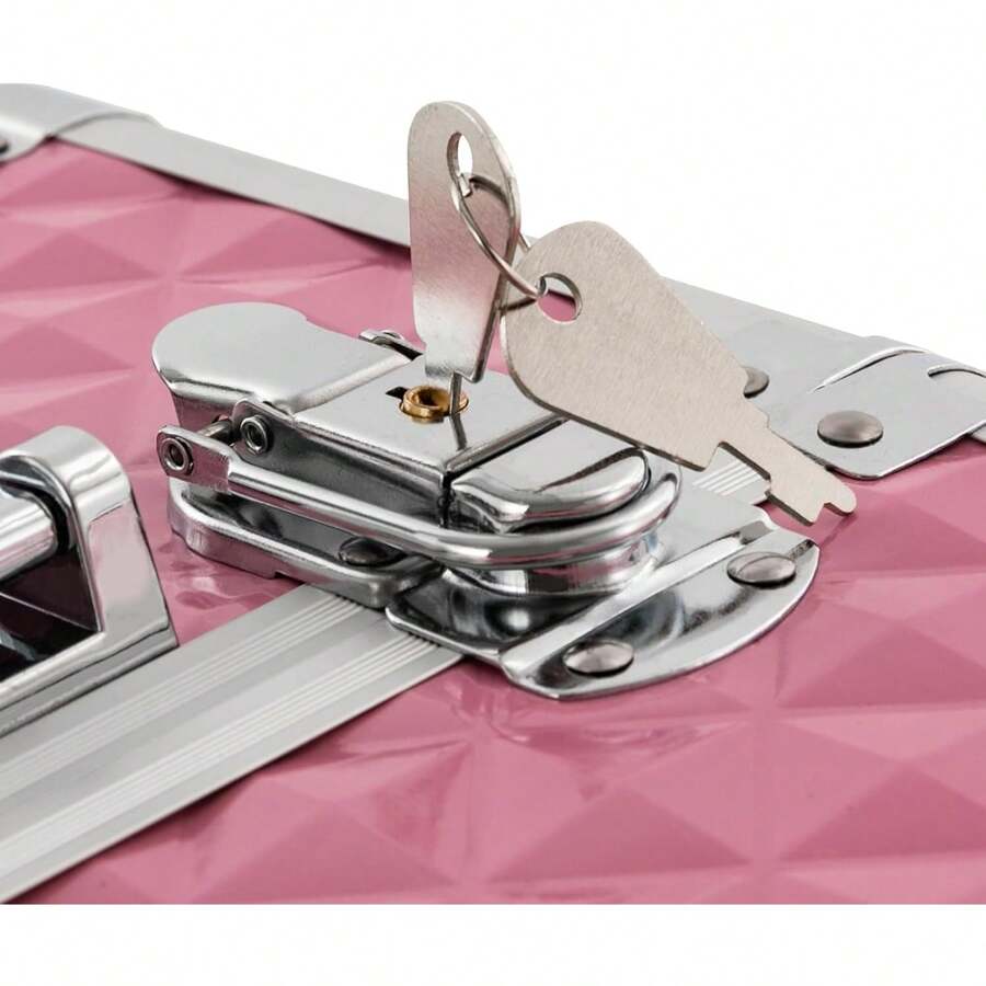 CNCEST LOYALHEARTDYBTG Rolling Makeup Train Case 4 Trays Cosmetology