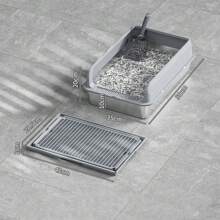 Große Katzentoilette mit Deckel, extra große Katzentoilette für große Katzen, XL Streuschale mit hohen seitlichen Wänden, nicht klebrig, auslaufsicher, einfach zu reinigen