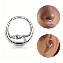 1pc 316L Stainless Steel Nose Septum Ring And Cartilage Earrings - Simple Body Piercing Jewelry For Decoration And Style