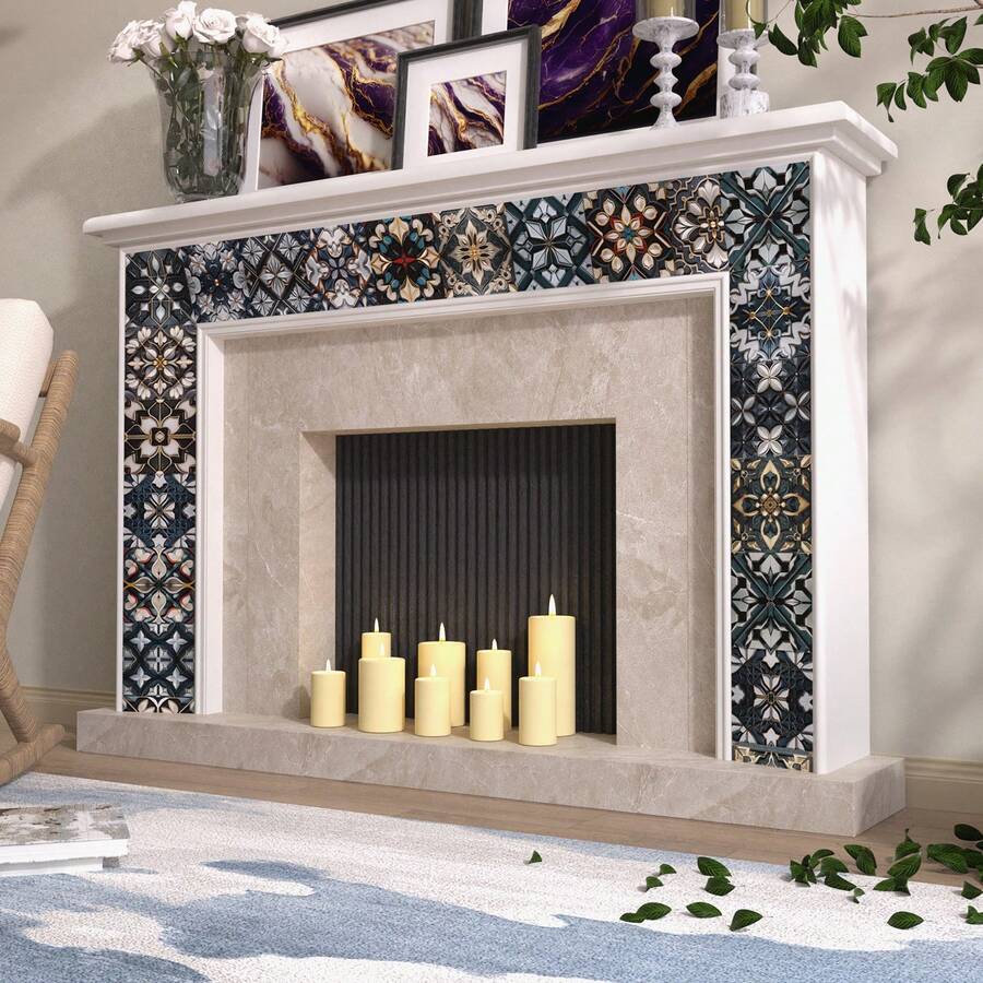 24pcs/Box Peel And Stick 3D Vinyl Tiles, HighAdhesive Matt Skin Feel