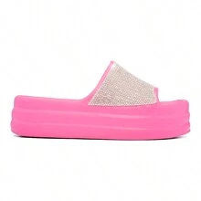 EVVA HIT Women's Flip Flops Platform Wedge Heel Very Light 100% EVA Women's Sandals EVA Sandal Platform EVA Clogs Women's Flat Sandal Evva Women's Sandals Women's Sandals - 玫紅色 - 查看 4