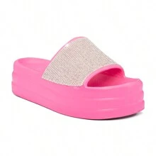 EVVA HIT Women's Flip Flops Platform Wedge Heel Very Light 100% EVA Women's Sandals EVA Sandal Platform EVA Clogs Women's Flat Sandal Evva Women's Sandals Women's Sandals - 玫紅色 - 查看 3