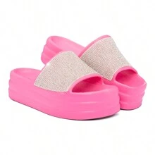 EVVA HIT Women's Flip Flops Platform Wedge Heel Very Light 100% EVA Women's Sandals EVA Sandal Platform EVA Clogs Women's Flat Sandal Evva Women's Sandals Women's Sandals - 玫紅色 - 查看 2