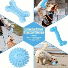 6pcs/12pcs Pack Dog Chew Toys Set, Pet Dental Toys, Rubber Teeth Cleaning Toys, Interactive & Anxiety Relief Pet Activity Accessories, Suitable For Medium/Small Cats & Dogs