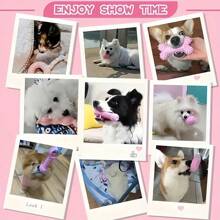 6pcs/12pcs Pack Dog Chew Toys Set, Pet Dental Toys, Rubber Teeth Cleaning Toys, Interactive & Anxiety Relief Pet Activity Accessories, Suitable For Medium/Small Cats & Dogs