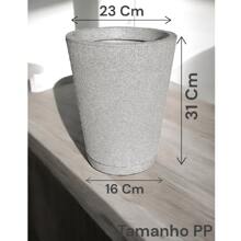 Polyethylene Striped Column Plant Pot Does Not Lose Color Modern Design Garden Or Indoor - Sand - View 7