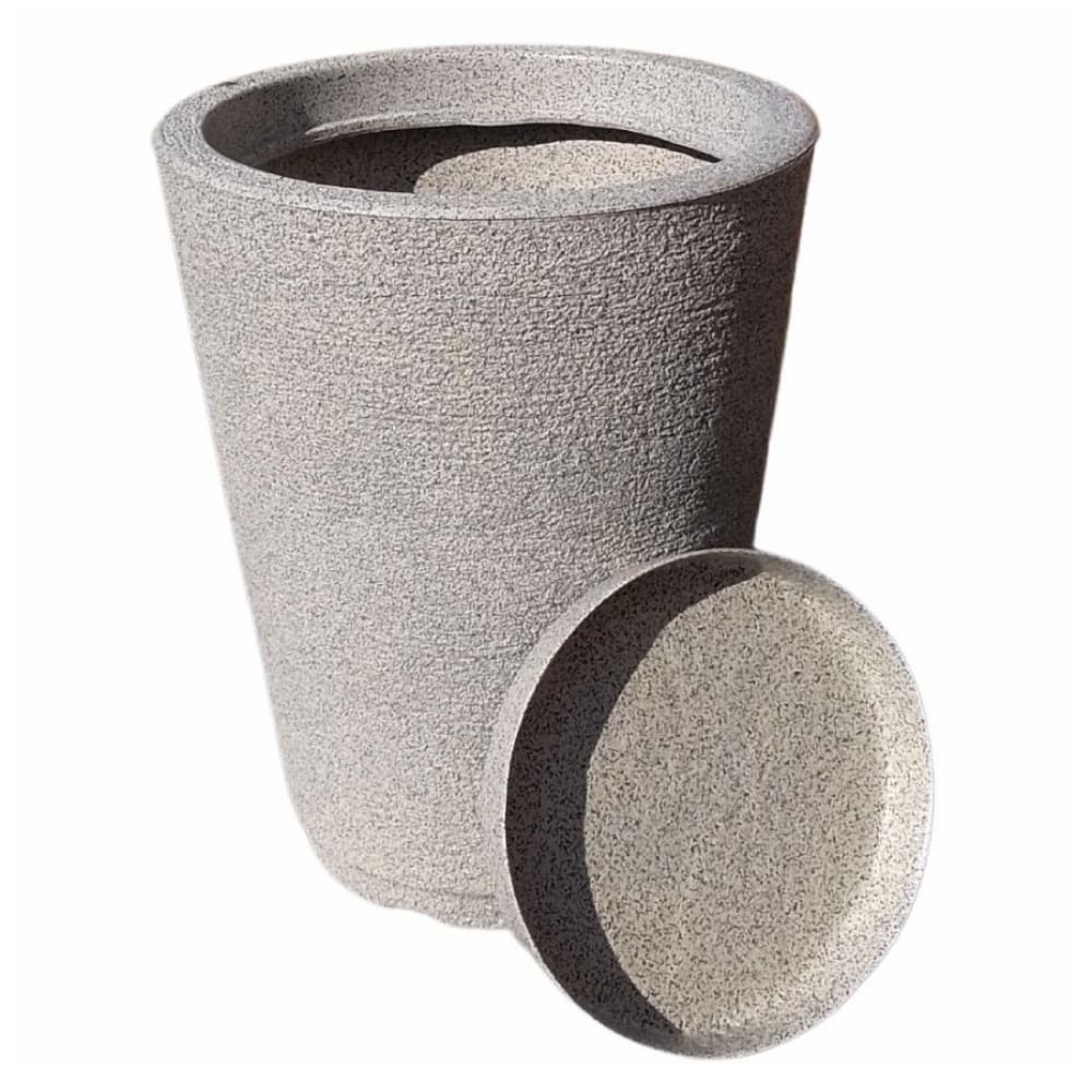 Polyethylene Striped Column Plant Pot Does Not Lose Color Modern Design Garden Or Indoor - Sand - View 1