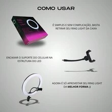 10 Inch 26cm LED Ring Light Illuminator For Cell Phone - trắng - Xem 4