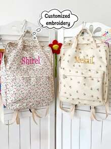 Personalized Literature And Art Small Fragmented Flower Girl Student School Bag Japanese Academy Style Versatile Backpack,Multifunction,Versatile,Large Capacity,Lightweight,Functional,Practical,All-Purpose,Colorful,Cute,Adorable,Contracted,Funny,Kawaii,Y2K,Minimalist,Commuting,Business Casual,Basics,Custom,Personalized,Unique,Customized,Ideal Gifts For Him,Ideal Gifts For Her,Her,Boyfriend,Girlfriend,Family,Friends,For Anniversaries,For Birthdays,For Holiday/ Vacation,For Outdoors/Outings/Travel/Hiking/Stadium/Sports/Climbing,For Business/Commute/Work/Office,Travel,School Supplies,Back To School,School Gift,For Office,For School,For Classroom,For Teacher Gifts,For University,For Colleague,For Dorm Rooms,For Teacher,For Boys And Girls,For Teenagers,Junior High School Students,Middle School Students,High School Senior High School Students,College Students,University Students,Freshman,Sophomore,Underclassmen - Pink - View 2