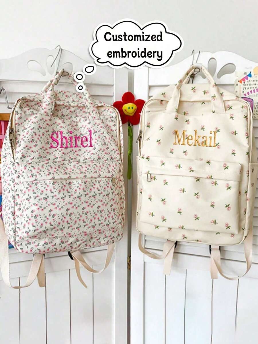 Personalized Literature And Art Small Fragmented Flower Girl Student School Bag Japanese Academy Style Versatile Backpack,Multifunction,Versatile,Large Capacity,Lightweight,Functional,Practical,All-Purpose,Colorful,Cute,Adorable,Contracted,Funny,Kawaii,Y2K,Minimalist,Commuting,Business Casual,Basics,Custom,Personalized,Unique,Customized,Ideal Gifts For Him,Ideal Gifts For Her,Her,Boyfriend,Girlfriend,Family,Friends,For Anniversaries,For Birthdays,For Holiday/ Vacation,For Outdoors/Outings/Travel/Hiking/Stadium/Sports/Climbing,For Business/Commute/Work/Office,Travel,School Supplies,Back To School,School Gift,For Office,For School,For Classroom,For Teacher Gifts,For University,For Colleague,For Dorm Rooms,For Teacher,For Boys And Girls,For Teenagers,Junior High School Students,Middle School Students,High School Senior High School Students,College Students,University Students,Freshman,Sophomore,Underclassmen