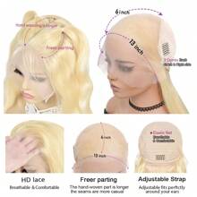 30 Inch 613 Lace Front Wig Human Hair 12A Blonde Wig Human Hair 613 13x6 Lace Front Wig Human Hair For Women 180% Density 613 Straight HD Lace Frontal Wig Wigs Human Hair Pre Plucked