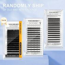NAGARAKU Easy Fanning Eyelash Extension 8-15mm Autofan Fast Bloom Self Flowering Pre-Bonded Volume Makeup Easyfan False Eyelashes Lash Clusters,Eye Lash Clusters,Individual Eyelashes,Lashes,Fake Lashes - Black - View 2