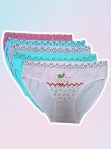 6 piezas/pantaletas para niña, ropa interior para niñas, bragas para niña - Multicolor - Ver 1