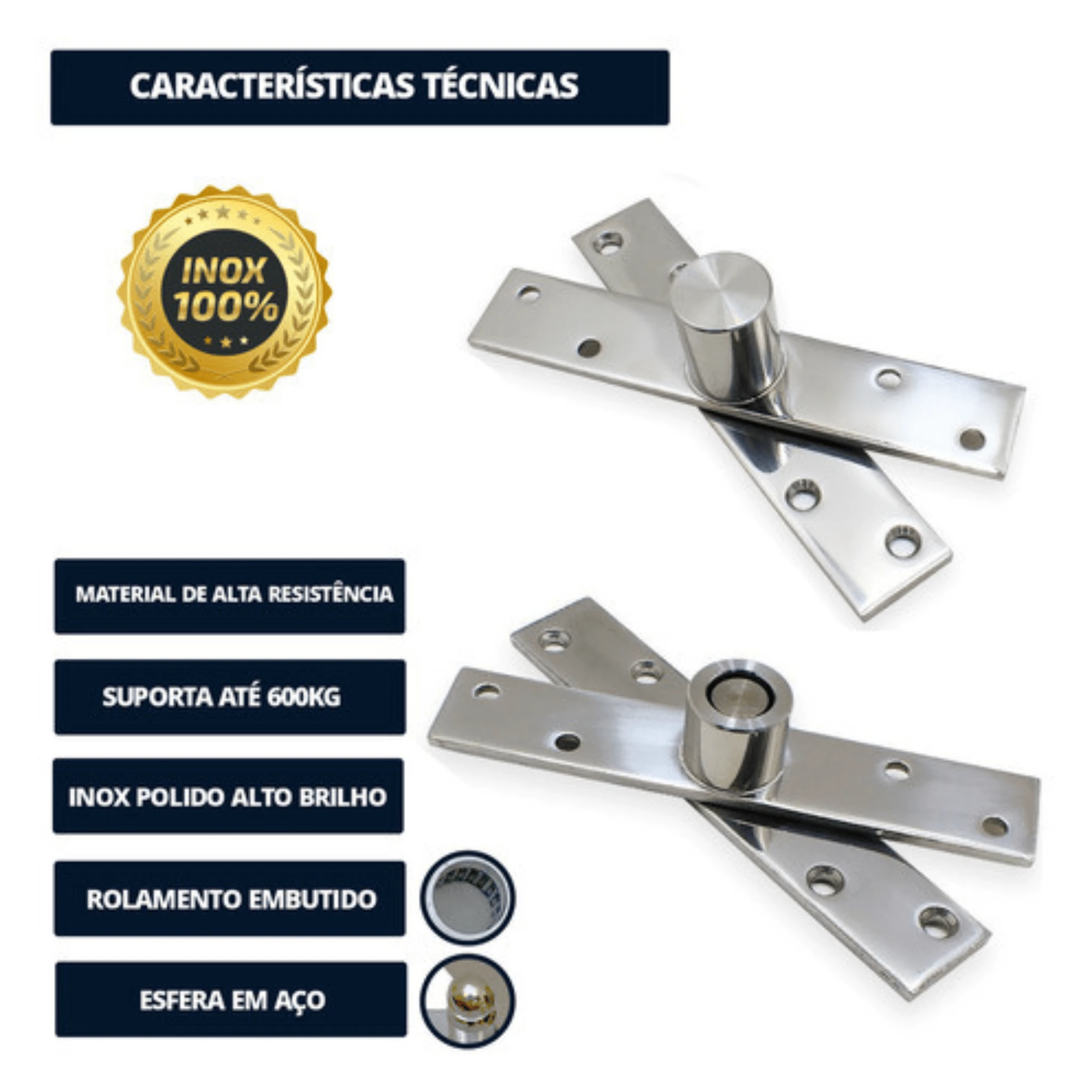 Pivot Pin Hinge For 500kg Stainless Steel Doors RTA Moveis for Sale