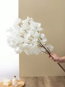 MEHELANY 1pc 3.2ft/1m Realistic Artificial Red Cherry Blossom Branch, Lifelike Texture, Long Stem Fake Flower, Suitable For Tall Vase DIY Floral Arrangement, Wedding Party Vintage Decor, Modern Farmhouse Style, Home Bedroom Decor, Thanksgiving, Harvest Festival, Christmas, Fall Decoration, Artificial Flower Home Decor Christmas Ornament - Multicolor - View 12