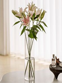 1pc Transparent Acrylic Flower Display Bucket, Household/Florist Large Deep Watering Flower Pot For Fresh Flowers And Plants. Made Of Plastic For Flower Arrangements.,Home Decor,Flower Vase,Centerpiece,Table Decor Gifts Birthday Graduation Room Decor Glass Vase