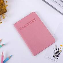1PC 定制精美文字图案护照夹，男女 PU 皮革护照夹，学生旅行返校夹，旅行航班护照包，海外度假户外旅行证件包，机票收纳夹 - 均碼 - 查看 5