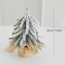 1pc Artificial Christmas Tree With Snow, Mini Tabletop Decor, Cedar Needle Tree, Christmas Party Decoration, New Year Gift, Holiday Decoration, Home Decor, Dining Table Decor, New Year Decoration,Christmas - 20cm New Christmas Tree - View 2