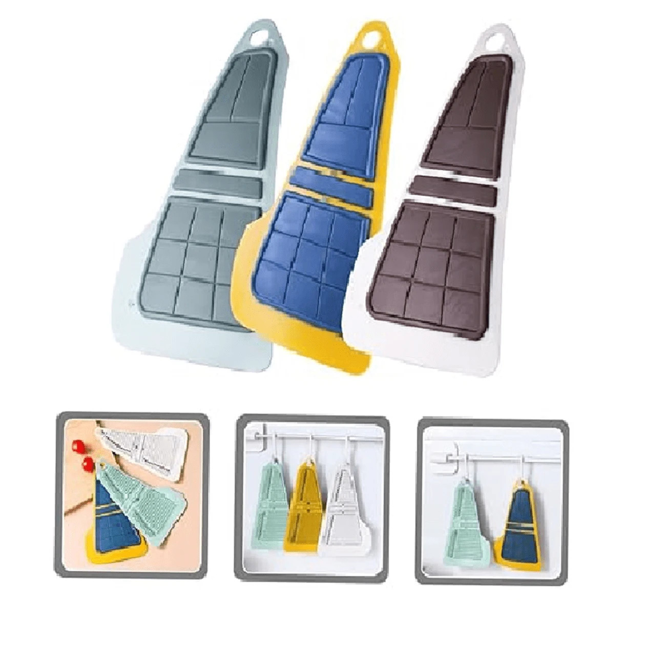 Bendable Brush Seam Cleaning Tool Cute Shape Brush Vegetable Cleaning Kitchen Sink Brush Tank Cleaner - 淺藍色 - 查看 1