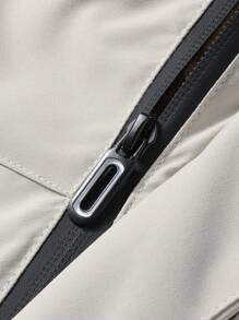 运动拉链连帽衫 防风夹克 适合男友风格男士 防水夹克 1 件拉链口袋 徒步夹克 男友风格男士 适合春秋季户外使用 男友风格男士软壳夹克 可拆卸帽子