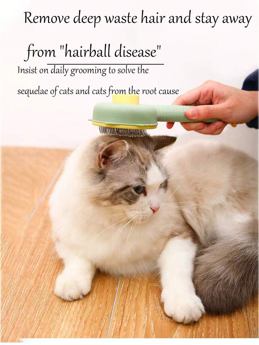 New Massage & Dematting Brush, Dog Cat Grooming Comb, Stainless Steel